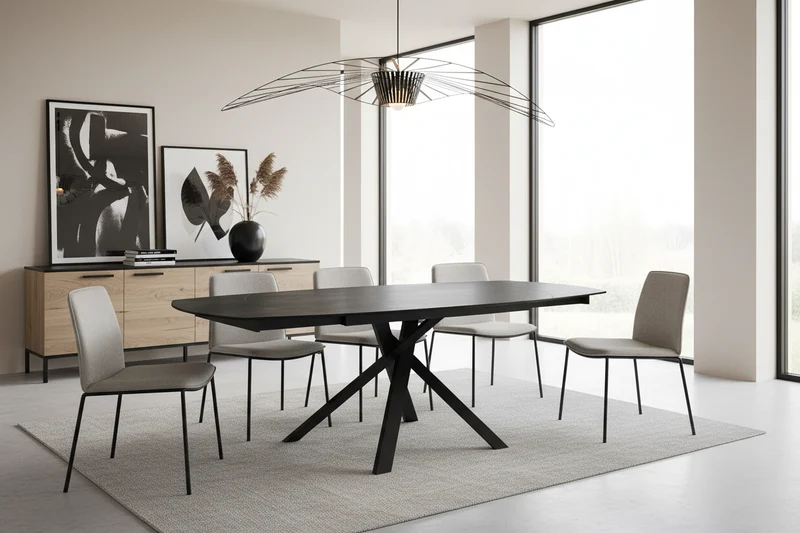 Table extensible céramique pivotante - Kheops Akante