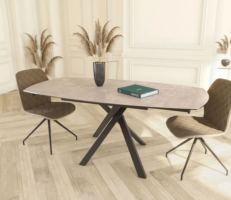 Table extensible céramique pivotante - Kheops Akante