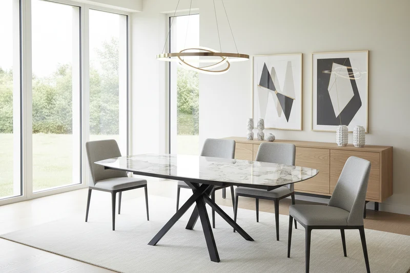 Table extensible céramique pivotante - Kheops Akante