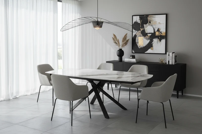 Table extensible céramique pivotante - Kheops Akante