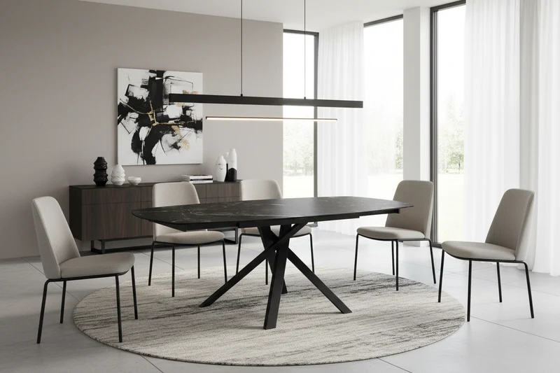 Table extensible céramique pivotante - Kheops Akante