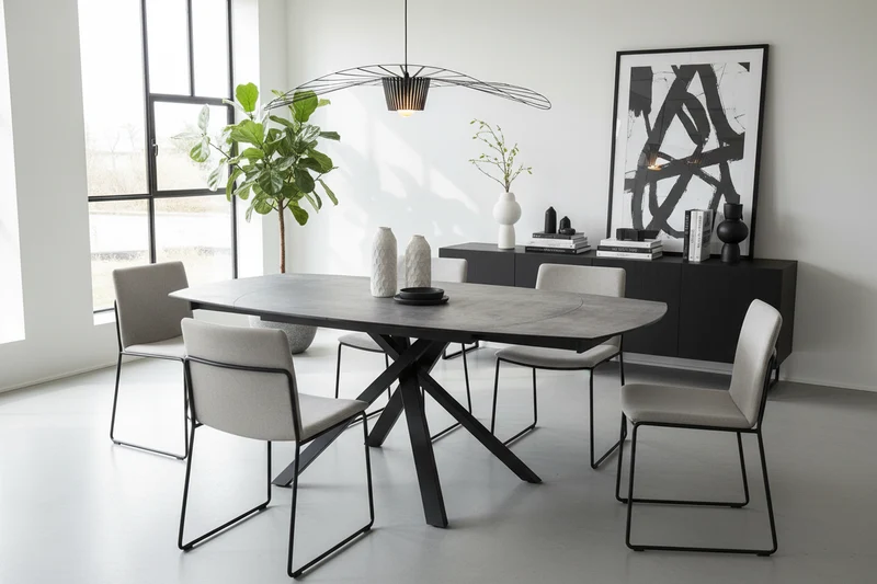Table extensible céramique pivotante - Kheops Akante