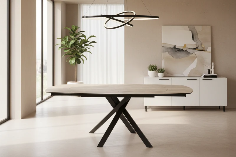 Table extensible céramique pivotante - Kheops Akante
