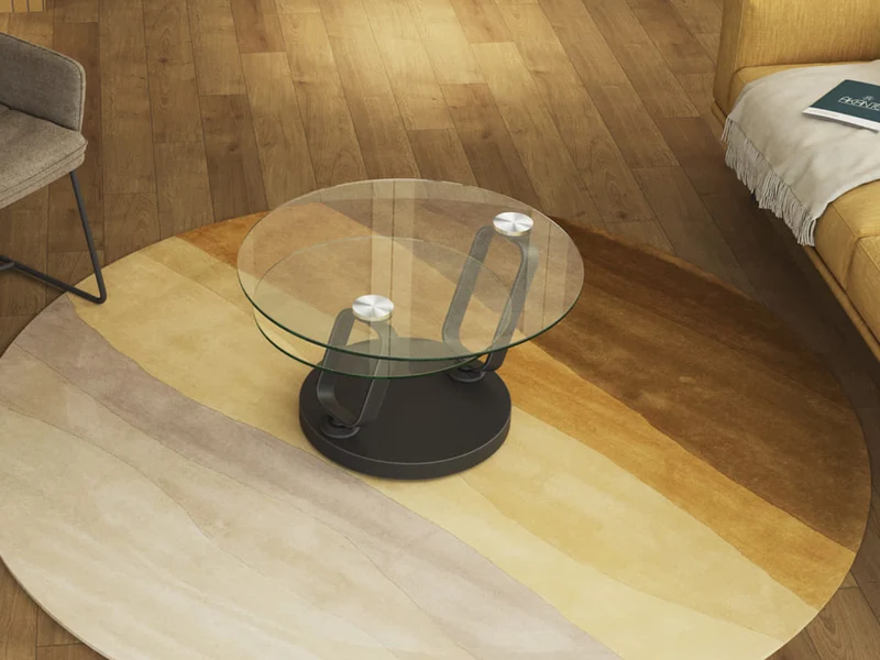 Table basse en verre pivotante - Adrien