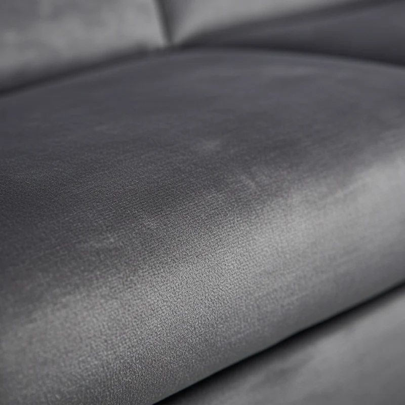 Canapé convertible en velours gris 3 places - Briol