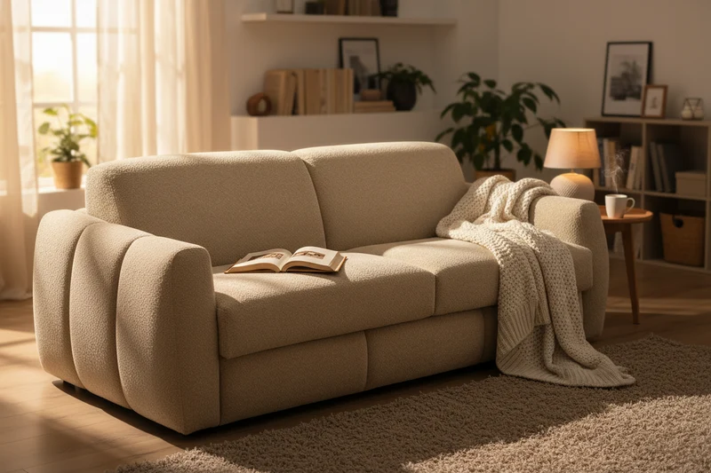 Canapé 3 places convertible rapido beige - Billy