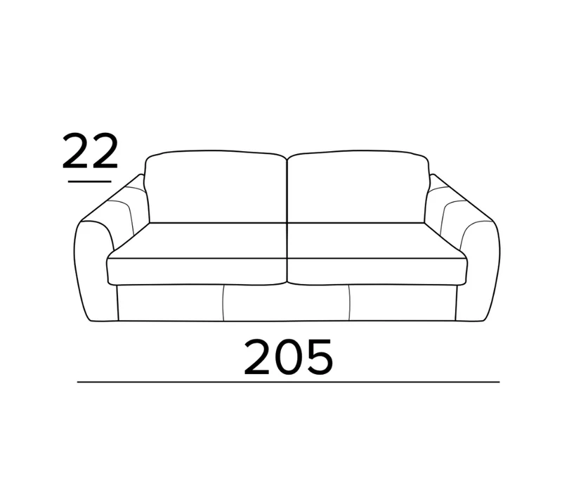Canapé 3 places convertible rapido beige - Billy