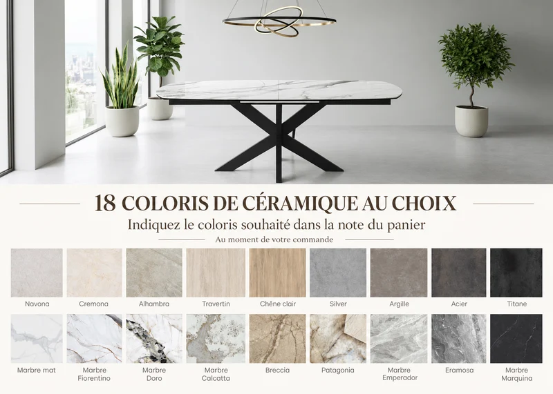 Table extensible céramique - Phoenix Akante