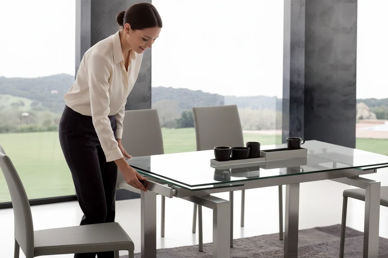 Table à manger en verre extensible - Margaux