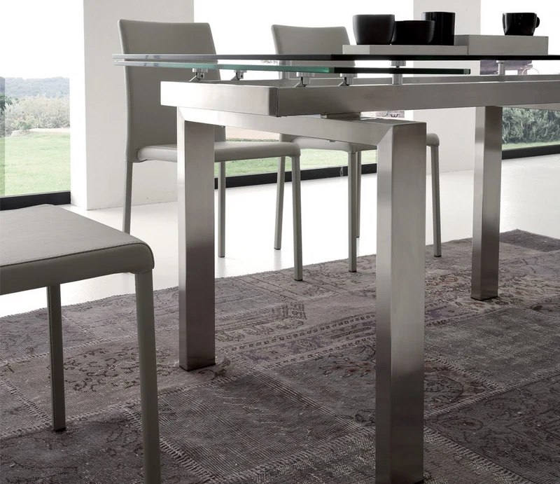 Table à manger en verre extensible - Margaux