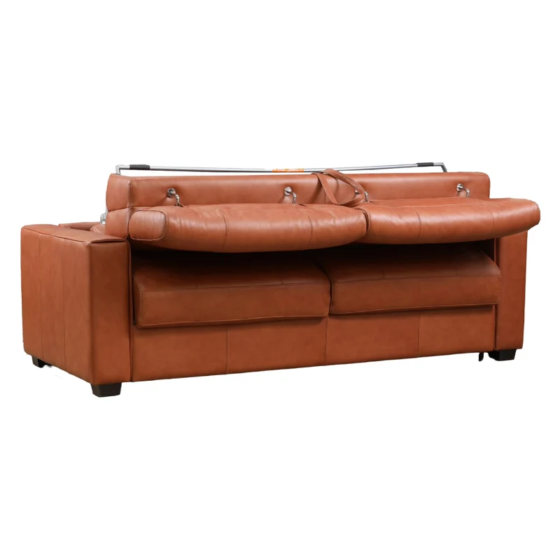 Sofa-lit en cuir avec matelas 60 po - Dream