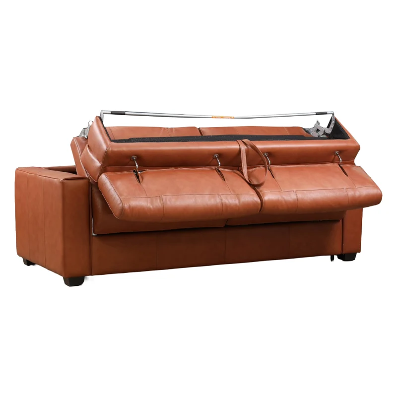 Sofa-lit en cuir avec matelas 60 po - Dream