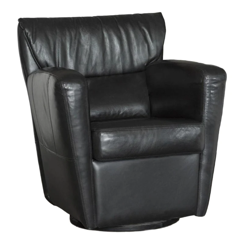 Fauteuil d'appoint pivotant en cuir - Cup