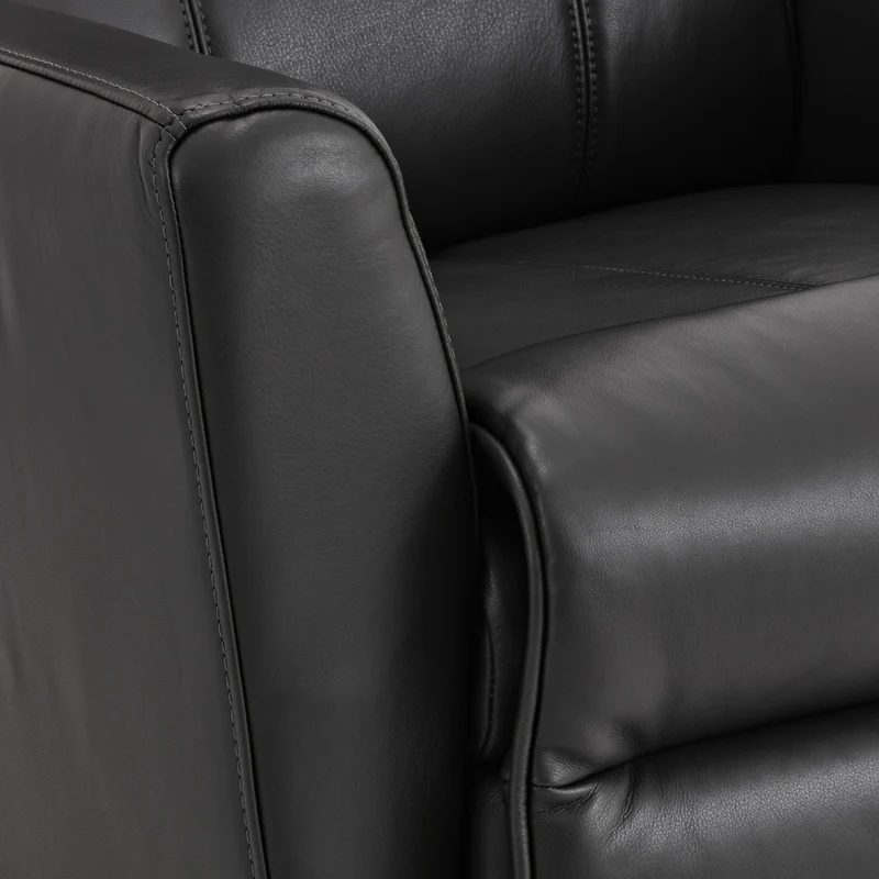 Fauteuil berçant, pivotant et inclinable motorisé en cuir - 2561