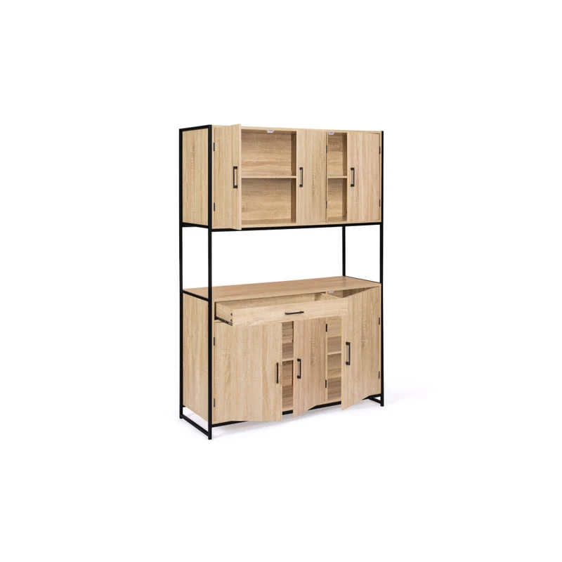 Vaisselier industriel Memphis 2 niveaux 120x176cm