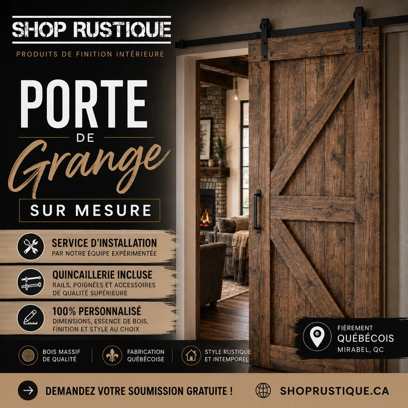 Porte de grange - naturel