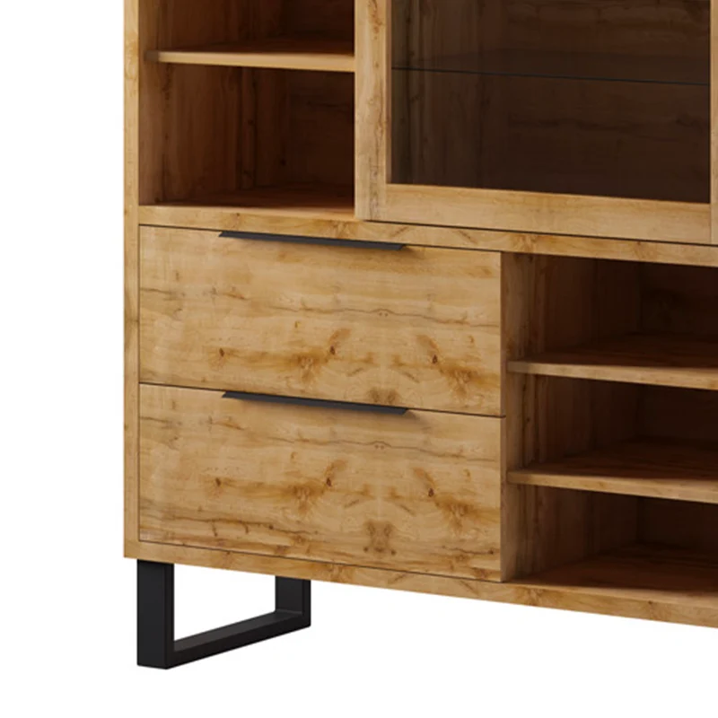 Vaisselier 1 porte 2 tiroirs Eden Bois et Metal