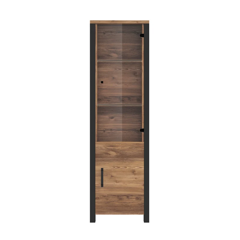 Vitrine 2 portes Lyam Bois et Noir
