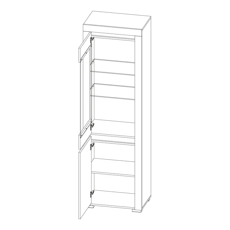 Vitrine 2 portes LED inclus Kasla Blanc