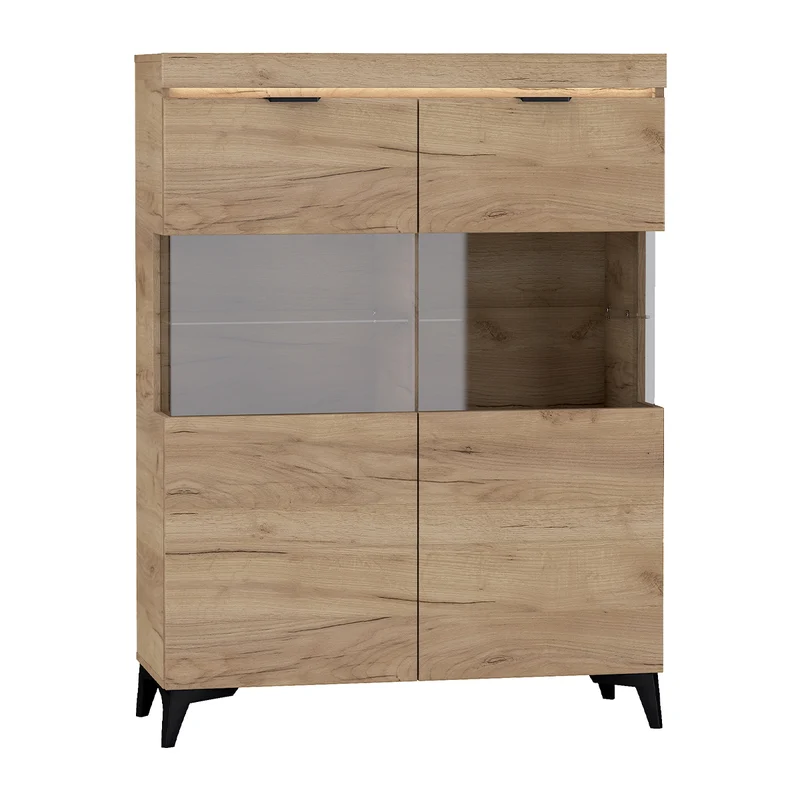Vaisselier 2 portes LED inclus Ruben Bois
