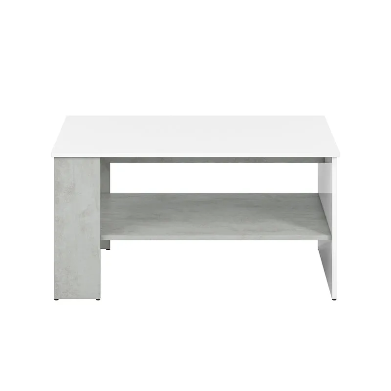 Table basse Orion Blanc et Effet béton