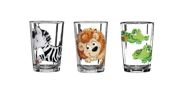 HAPPY ZOO Kinder-Wasserglas-Set