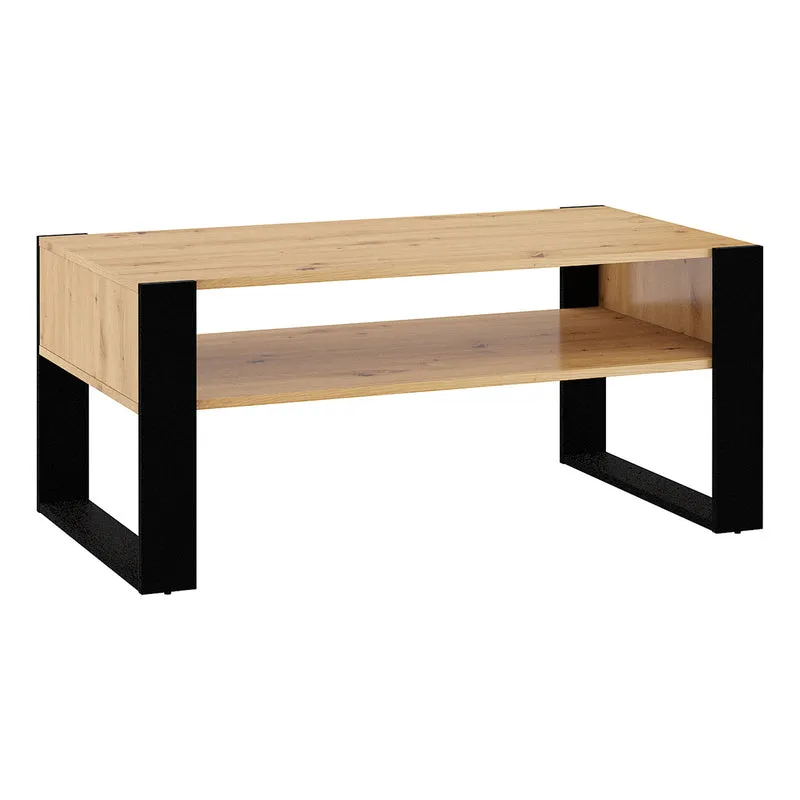 Table basse 110 cm Nouka Bois et Noir