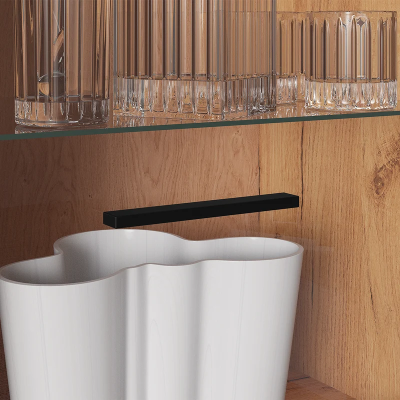 Vitrine 1 porte Solal Bois et Noir