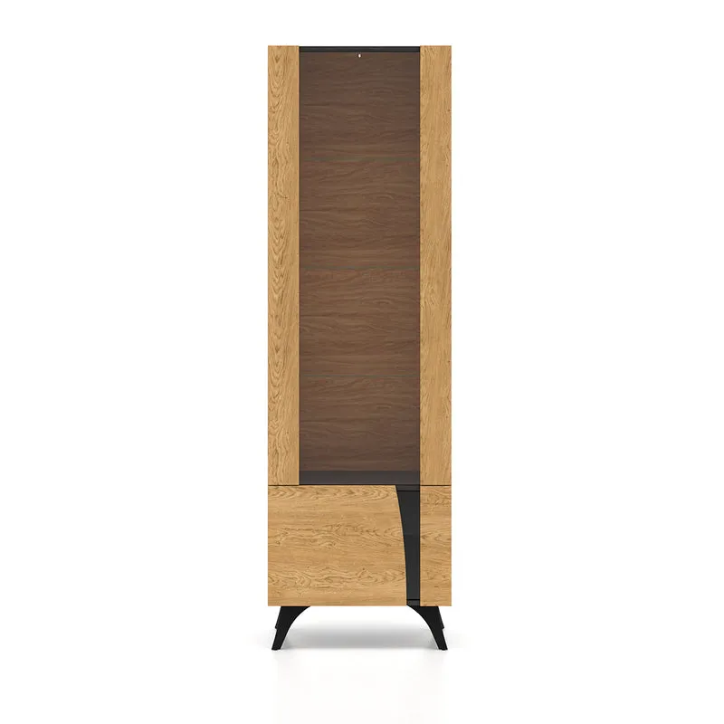 Vitrine 2 portes gauche Soah Bois et Noir