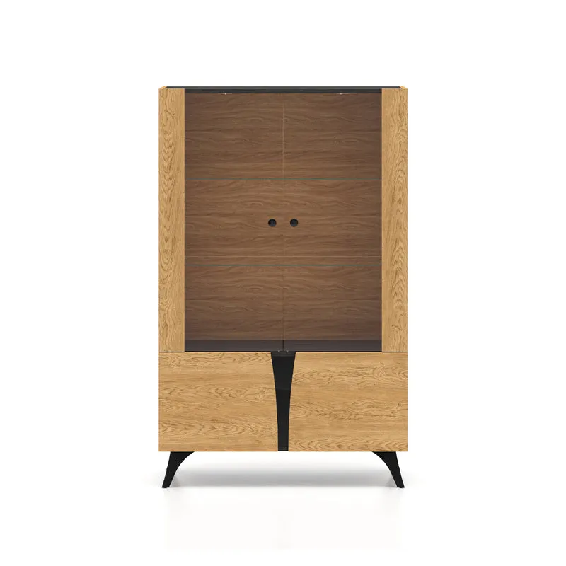 Vaisselier 4 portes Soah Bois et Noir
