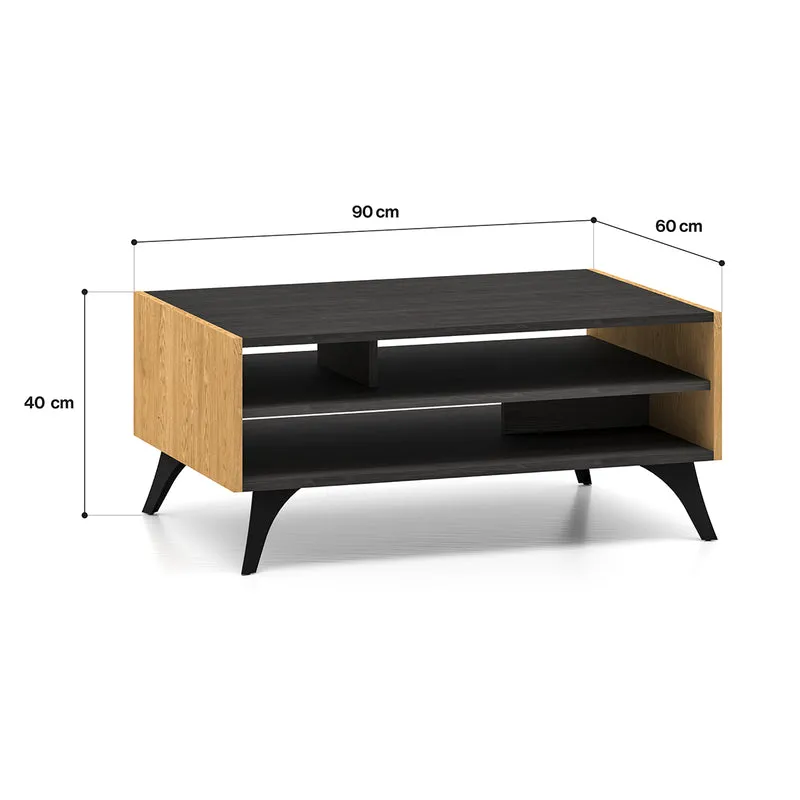 Table basse Soah Bois et Noir