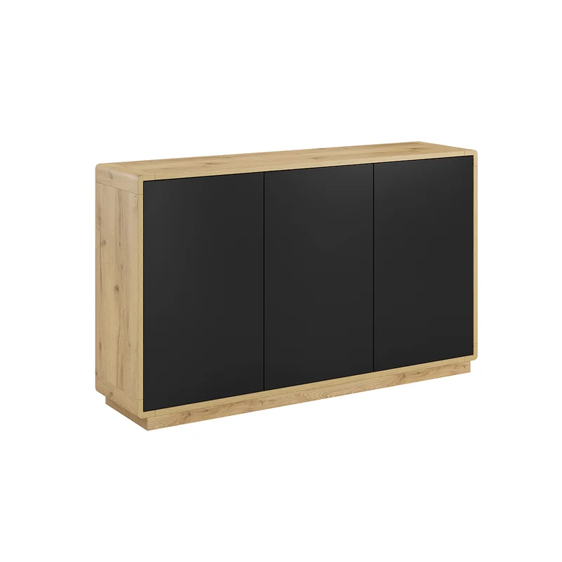Buffet 3 portes Raven Noir et Bois