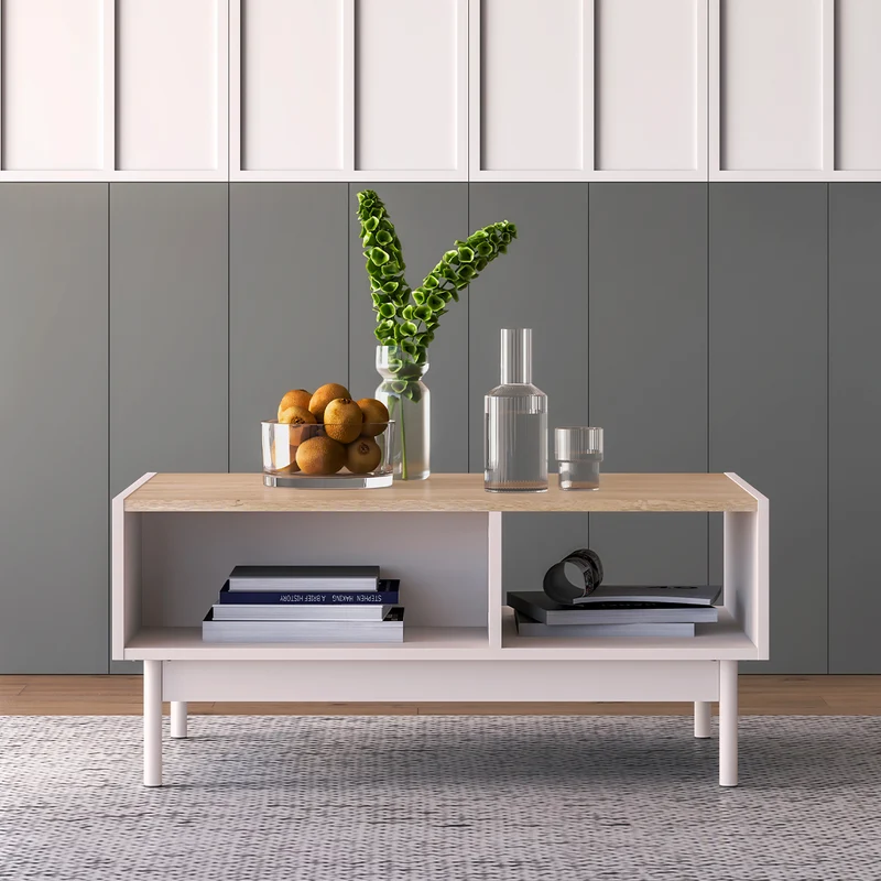 Table basse Connie Cachemire et Bois
