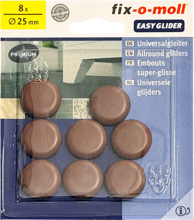 Fix-O-Moll Universalgleiter 5 mm / Ø 25 mm 8 x Universalgleiter