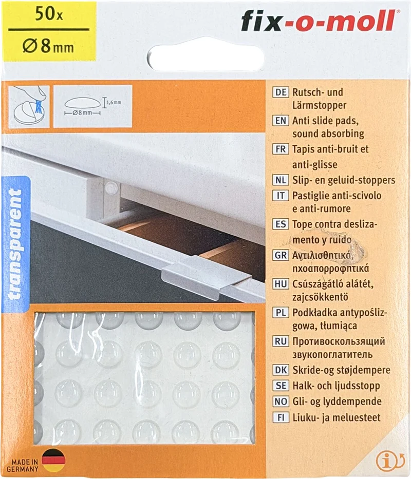 Fix-O-Moll Rutsch- und Lärmstopper Ø 8 mm 50 x Rutsch- und Lärmstopper