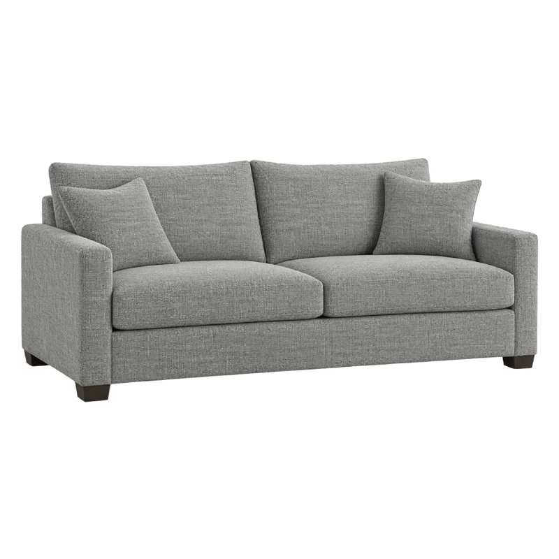 Sofa-lit en tissu gris avec matelas 54 po - Addison