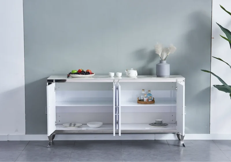 BUFFET BAROQUE MARBRE ARGENT