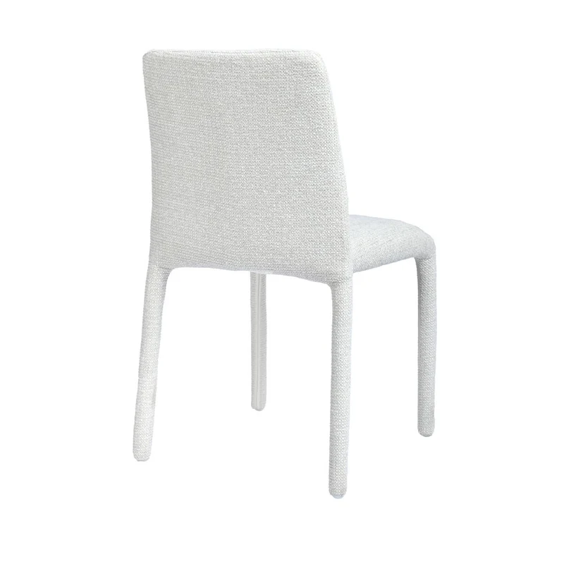 Chaise repas empilable tissu chenillé beige