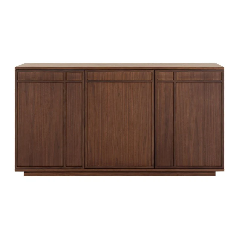 Meuble bas 3 portes placage noyer