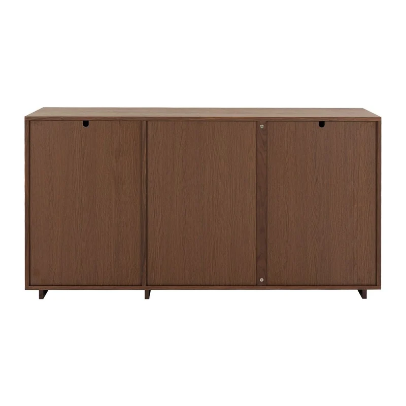 Meuble bas 3 portes placage noyer