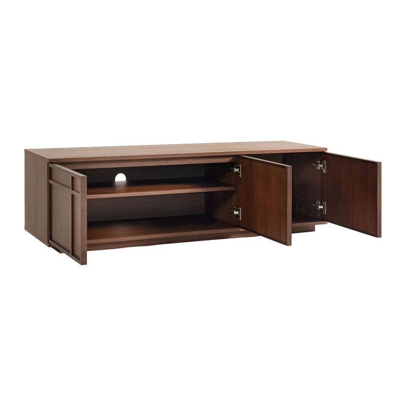 Meuble TV 3 portes placage noyer