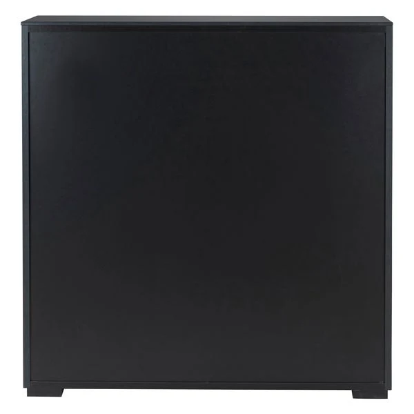 Meuble haut 4 portes chêne naturel et laqué anthracite