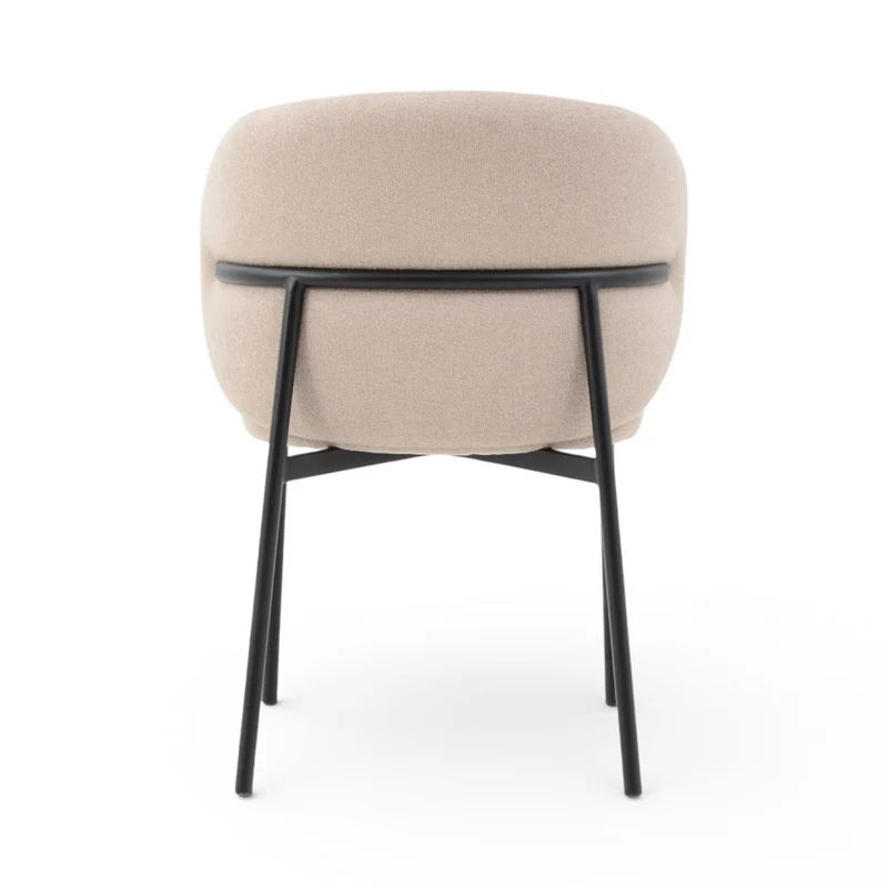 Chaise repas tissu sable