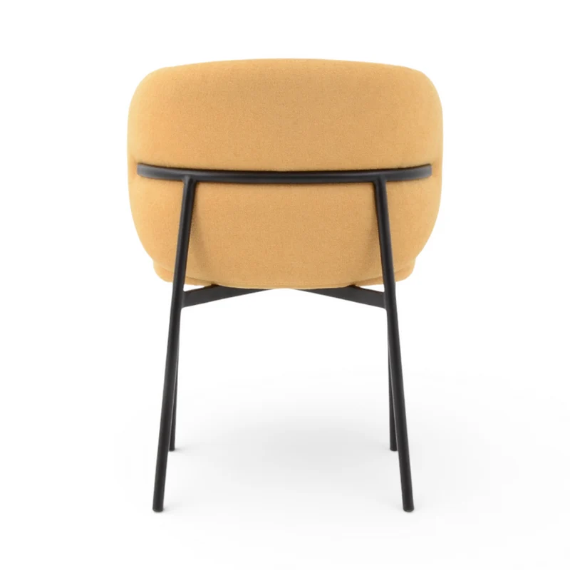 Chaise repas tissu jaune