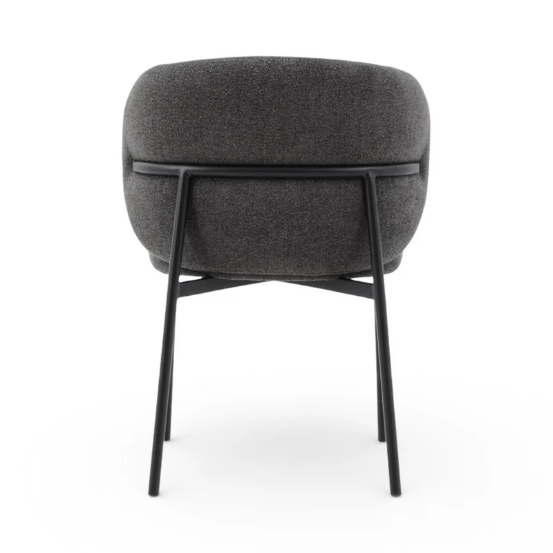 Chaise repas tissu gris foncé
