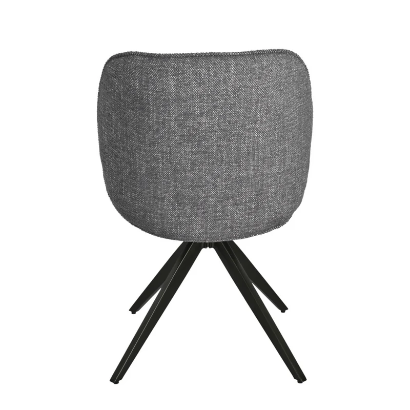Chaise repas tissu gris