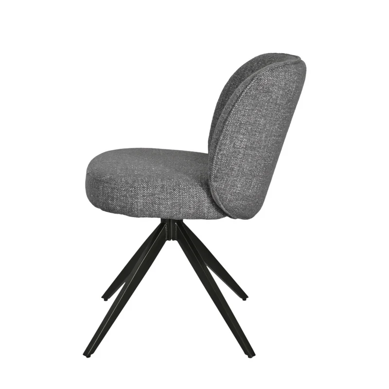 Chaise repas tissu gris