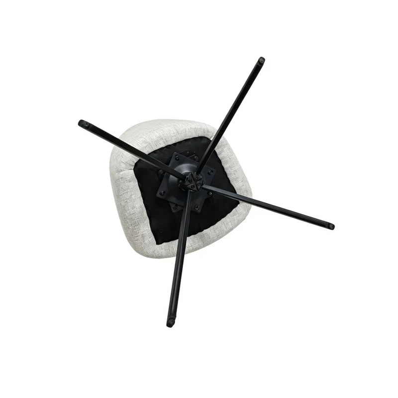 Chaise repas en tissu écru