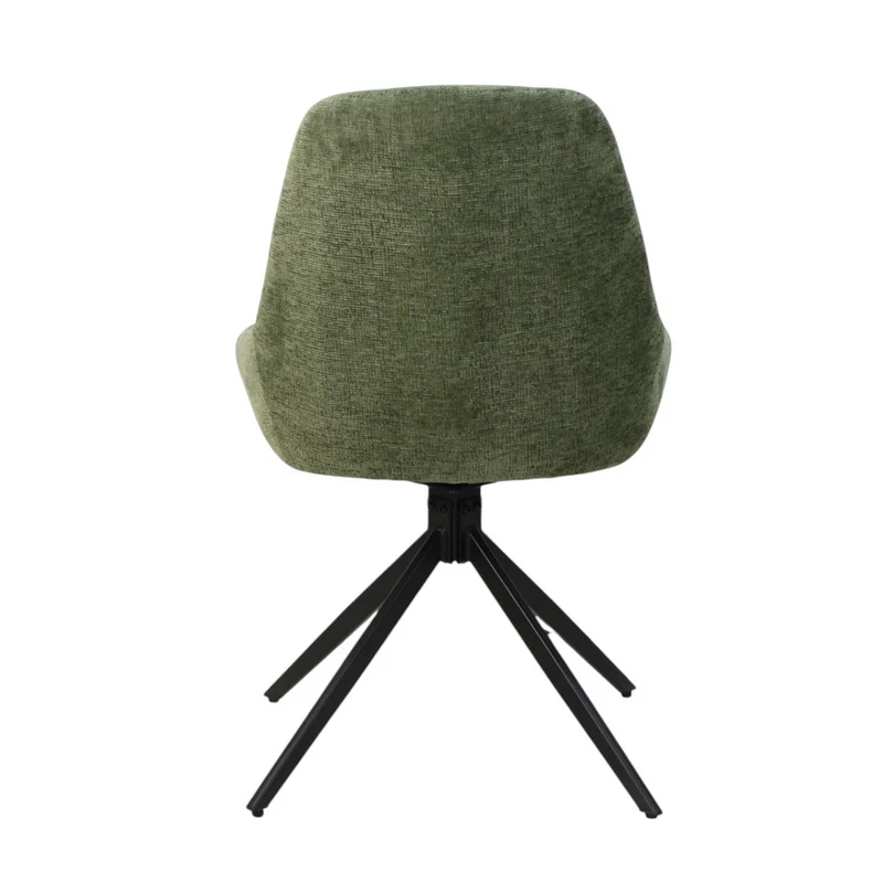 Chaise repas en tissu vert clair