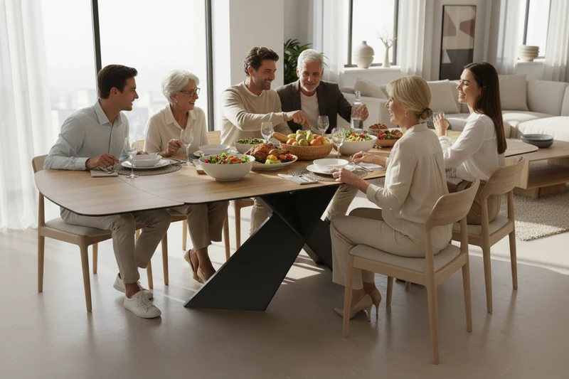 Table céramique bois extensible - Morid